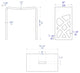 White Matte Solid Surface Resin Bathroom/Shower Stool, Designer