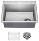 KRAUS Fairlane 25" Drop, / Top Mount 1-Bowl Stainless Steel Kitchen Sink