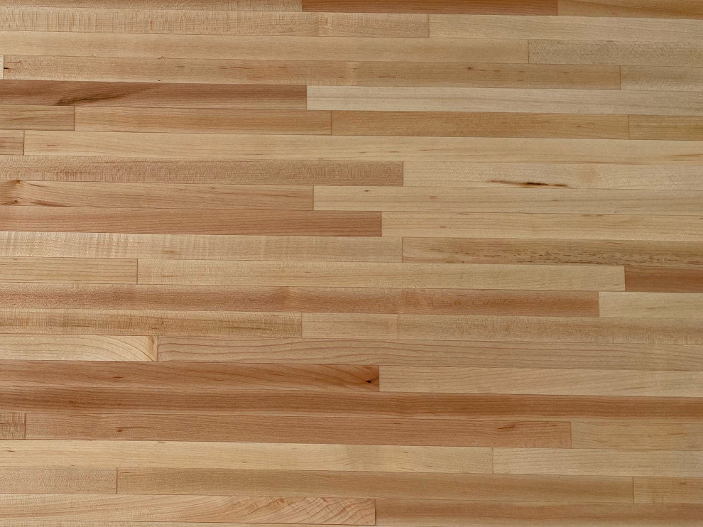 26" Deep Edge Grain Butcher Block Countertop 1.5" Thick, Maple, 26" X 96"