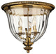 Hinkley Cambridge Medium Flush Mount, Burnished Brass