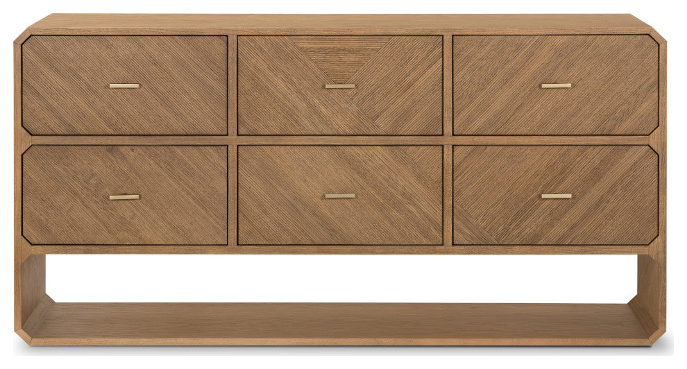 Caspian 6 Drawer Dresser-Nat Ash Veneer