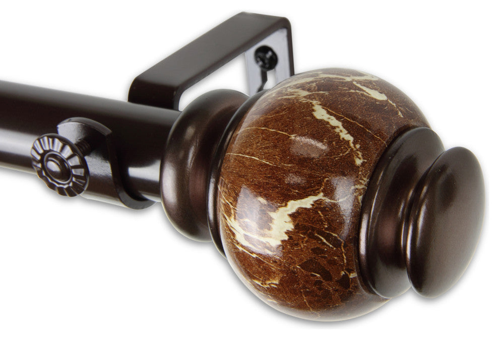 Polychrome 1" Curtain Rod, Bronze, 28"-48"