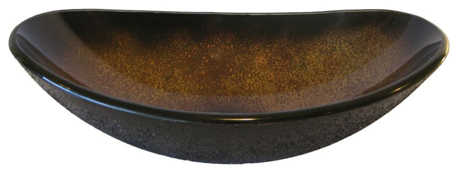 Novatto NOHP-G008-8031 Sanguinello Hand Painted Oval Glass Vessel Sink