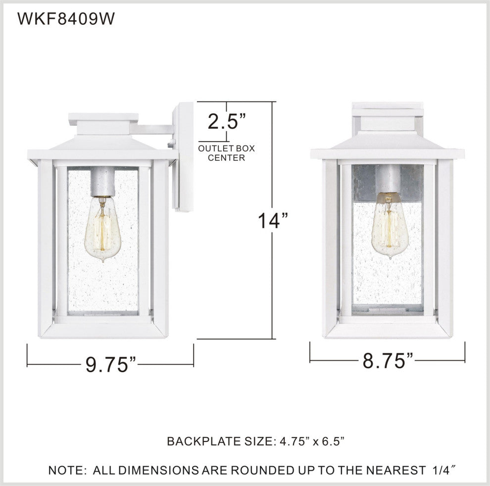 Quoizel WKF8409 Wakefield 14" Tall Outdoor Wall Sconce - Earth Black
