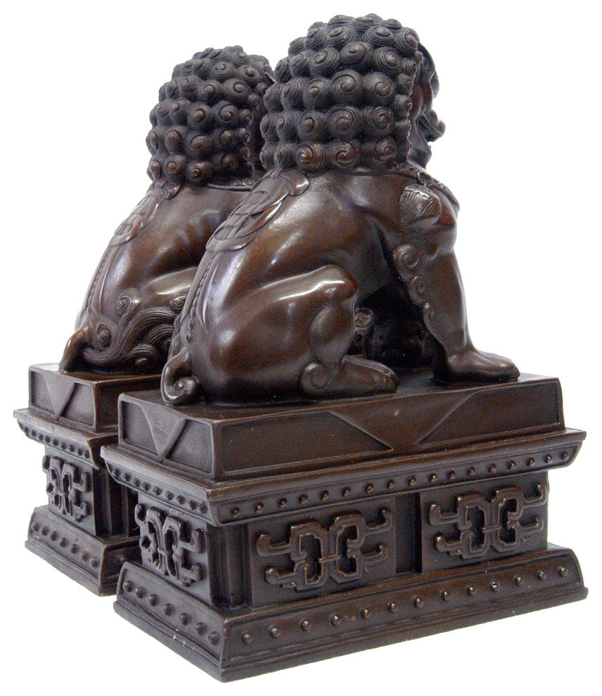 Bronze Beijing Fu Dog, Pair