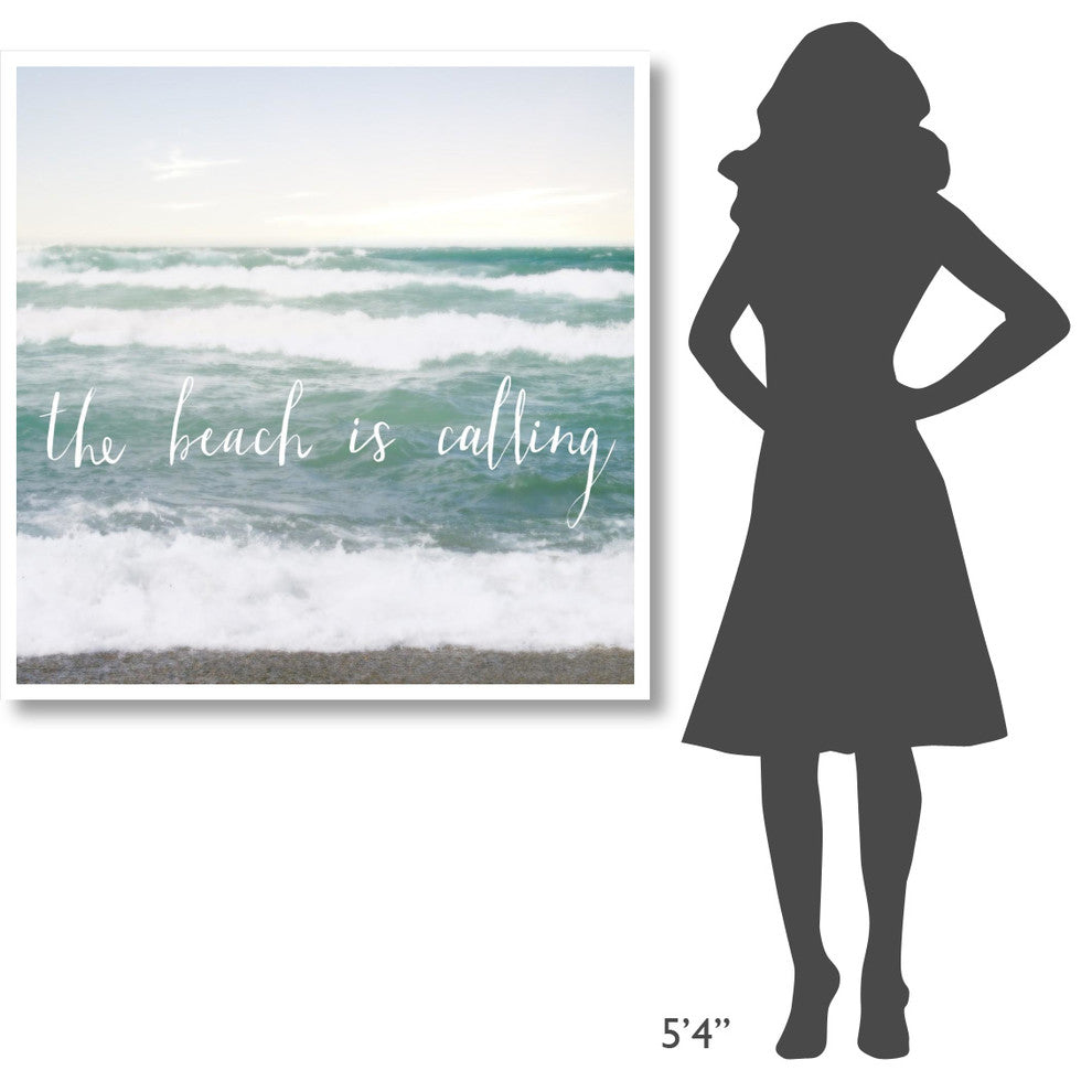 "The Beach is Calling" Digital Paper Print by Laura Marshall, 42"x42"