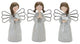 Floral Etched Angel Figurine, 3-Piece Set