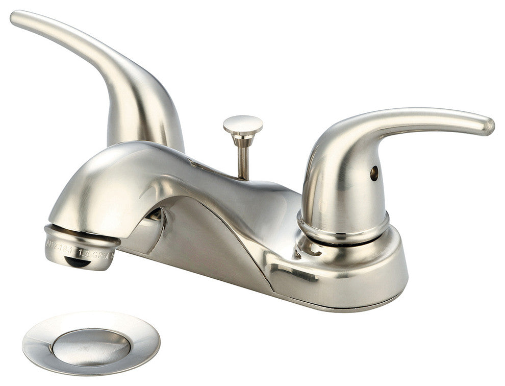 Accent Two Handle Bathroom Faucet, PVD Brushed Nickel