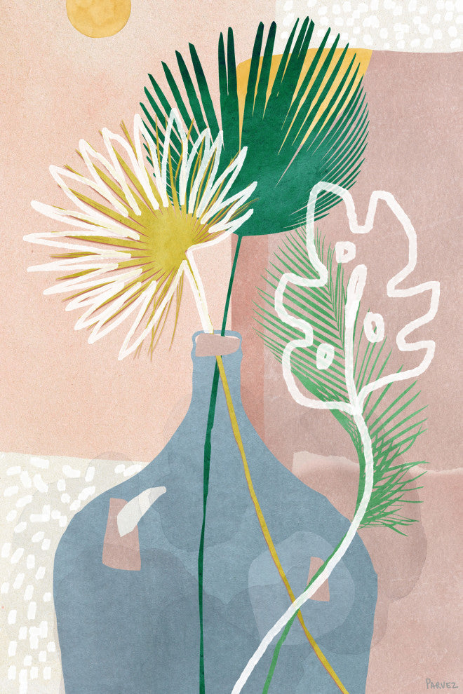 "Fan Leaf" Painting Print on Wrapped Canvas