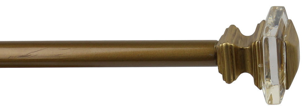 3/4" Diameter Cassini Drapery Rod, 84" to 120", Renaissance Gold