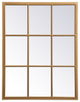 Elegant Decor MR622836BR Metal Windowpane Mirror, 28"x36", Brass