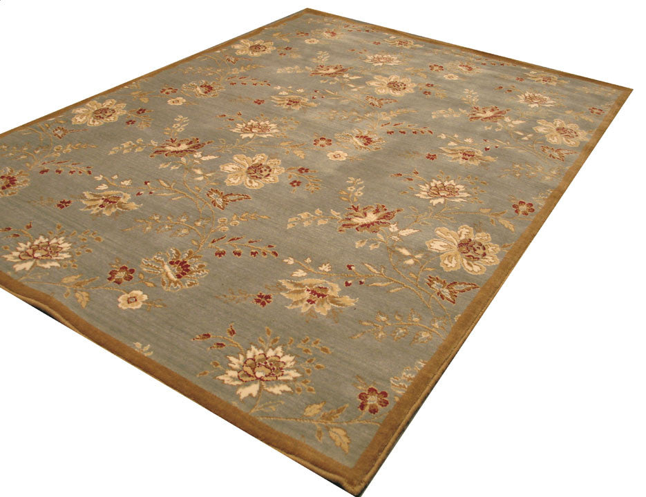 Blue Traditional Floral Florance Area Area Rug