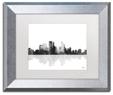 Watson 'Minneapolis Minnesota Skyline' Art, Silver Frame, 11"x14", White Matte