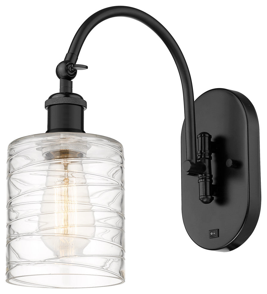 Innovations 518-1W-BK-G1113 1-Light Sconce, Matte Black