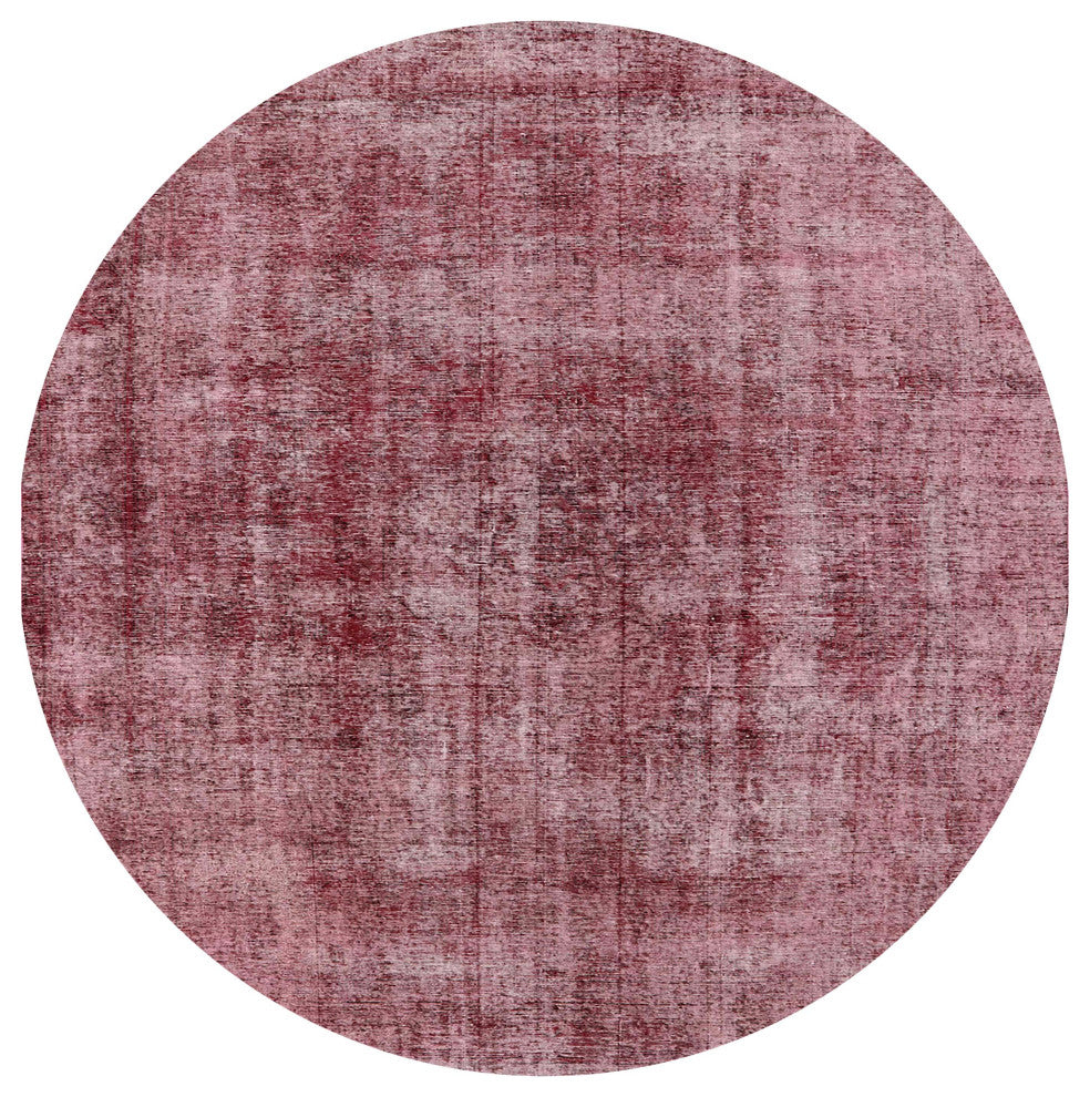 Ahgly Company Indoor Round Mid-Century Modern Area Rugs, 7' Round