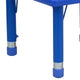 24" Square Blue Plastic Height Adjustable Activity Table