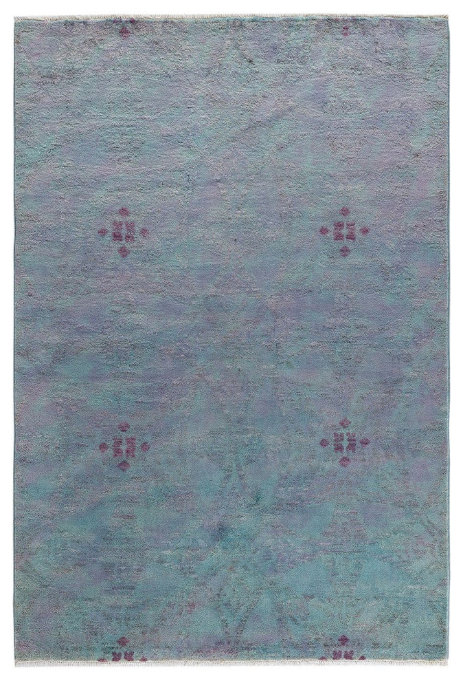 Vibrance, One-of-a-Kind Handmade Area Rug Gray, 4'2"x6'1"