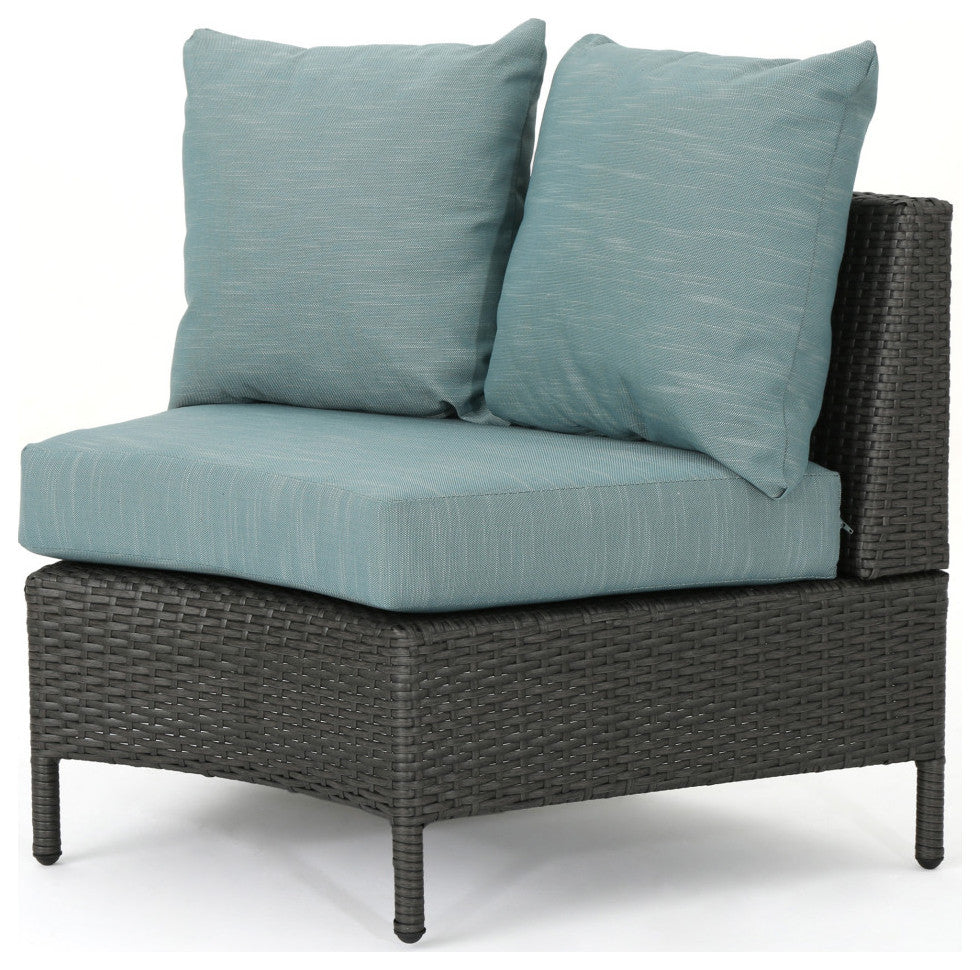GDF Studio 10-Piece Venice Outdoor 8 Seater Round Wicker Sectional Sofa Set