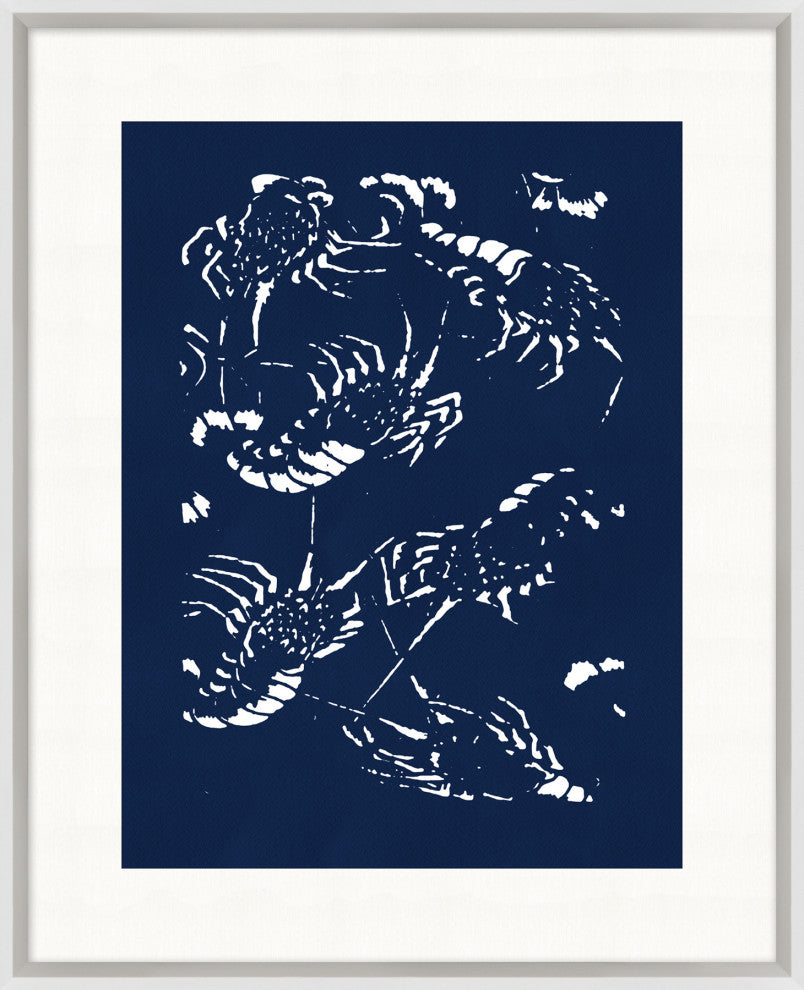 Indigo Template Coastal Motif 9, Giclee Reproduction Artwork