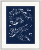 Indigo Template Coastal Motif 9, Giclee Reproduction Artwork