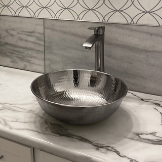 Bohr 14" Vessel Bathroom Sink in Nickel