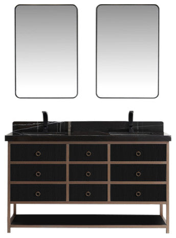 Vanity With Mirror,Sconce,Faucet Included