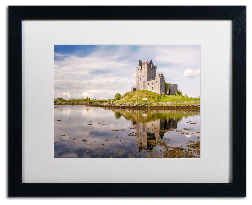 'Dunguaire Castle Ireland' Matted Framed Canvas Art by Pierre Leclerc