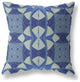 16" Dark Blue Cosmic Circle Boho Suede Throw Pillow
