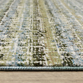 Aegina Gridwork Plaid Blue/ Green Area Rug Runner 2'3" x 8'