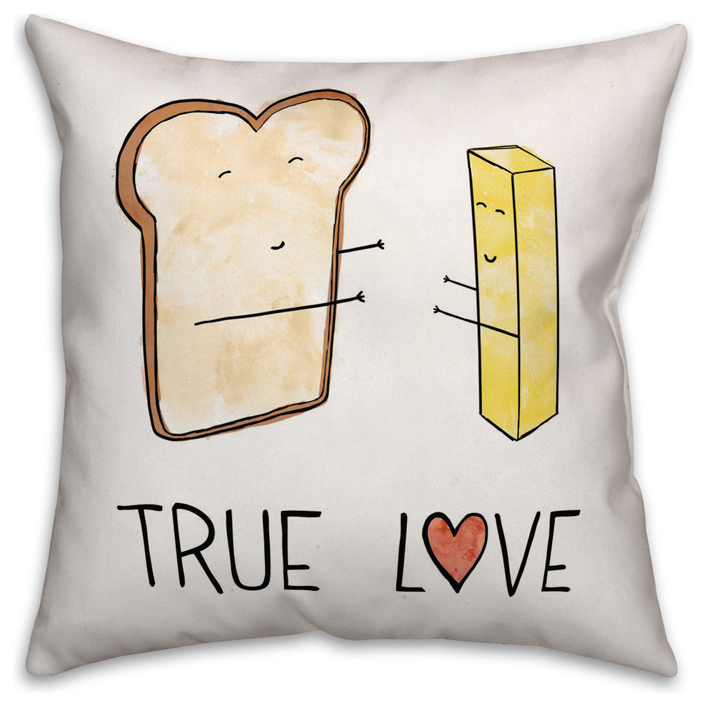 Bread and Butter Love Throw Pillow