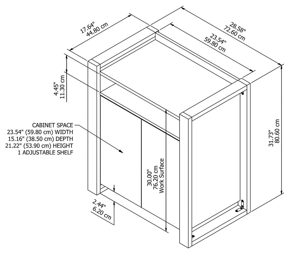 Voss 2 Door Accent Storage Cabinet