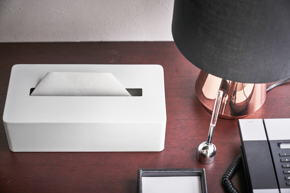 Tower Tissue Case, White