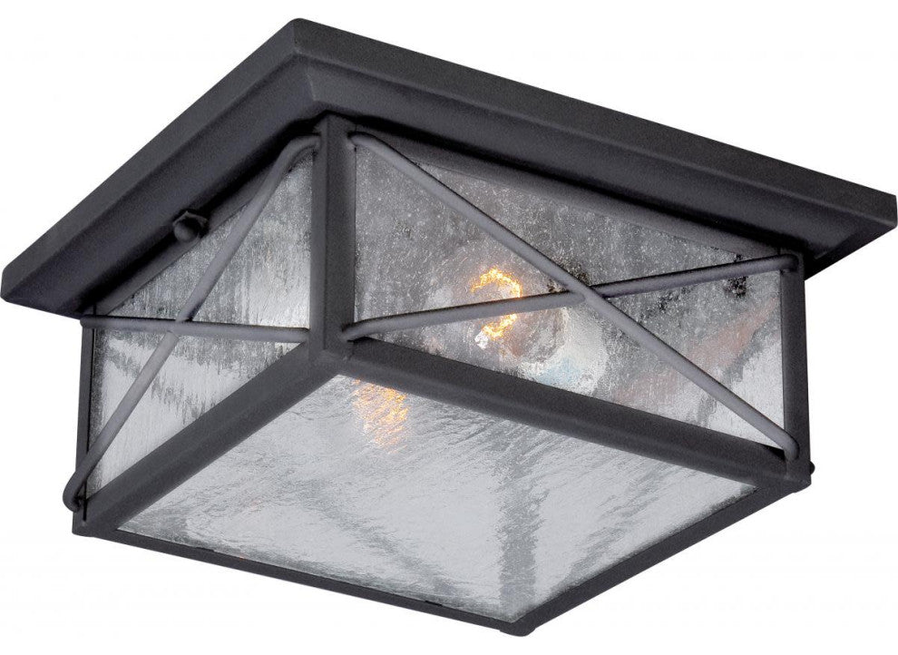 Nuvo 2-Light Incandescent Wingate Outdoor Light Fixture, Textured Black