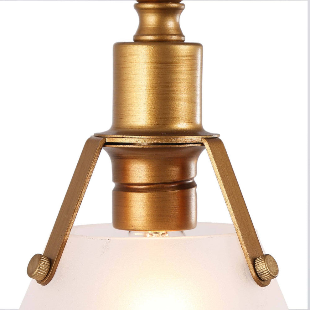 LNC Modern 3-Light Distressed Gold Linear Kitchen Island Chandelier