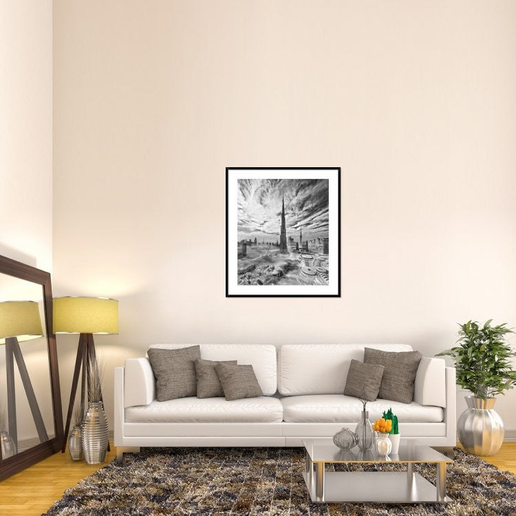 "Super Skyline" Framed Digital Print by Koji Tajima, 38x44"