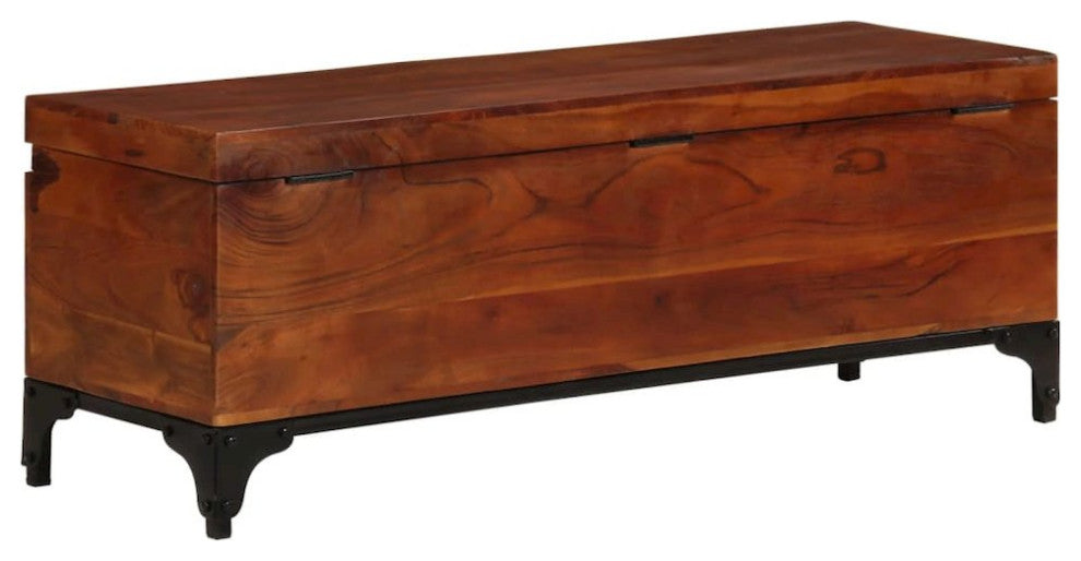 Storage Trunk 43.3X13.8X16.1 Solid Acacia Wood