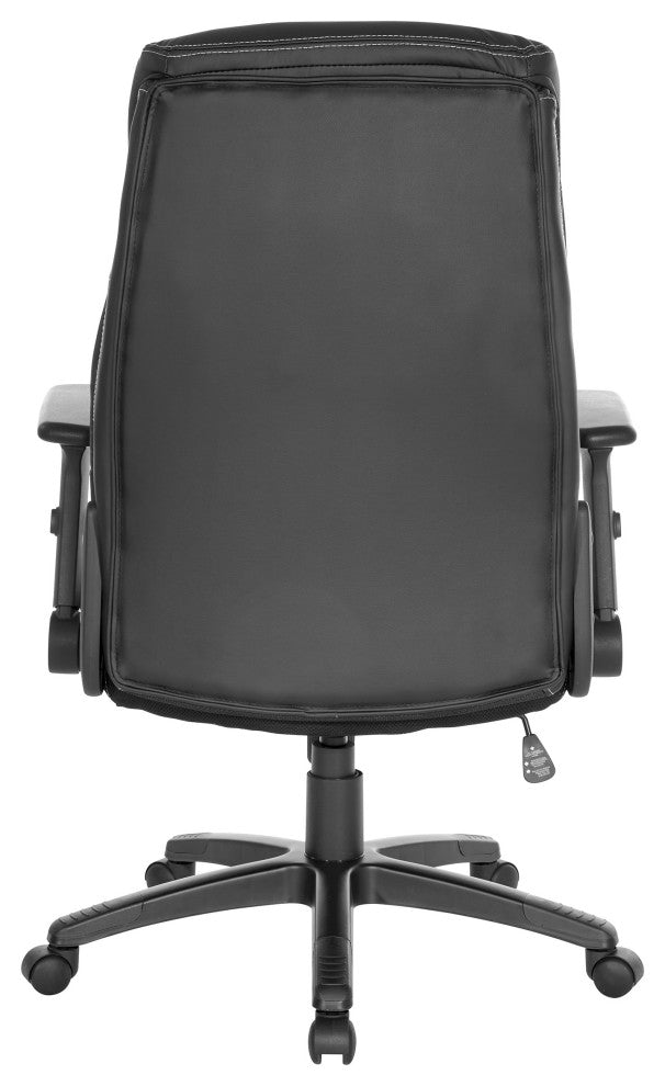 Executive High Back Black Bonded Leather Office Chair