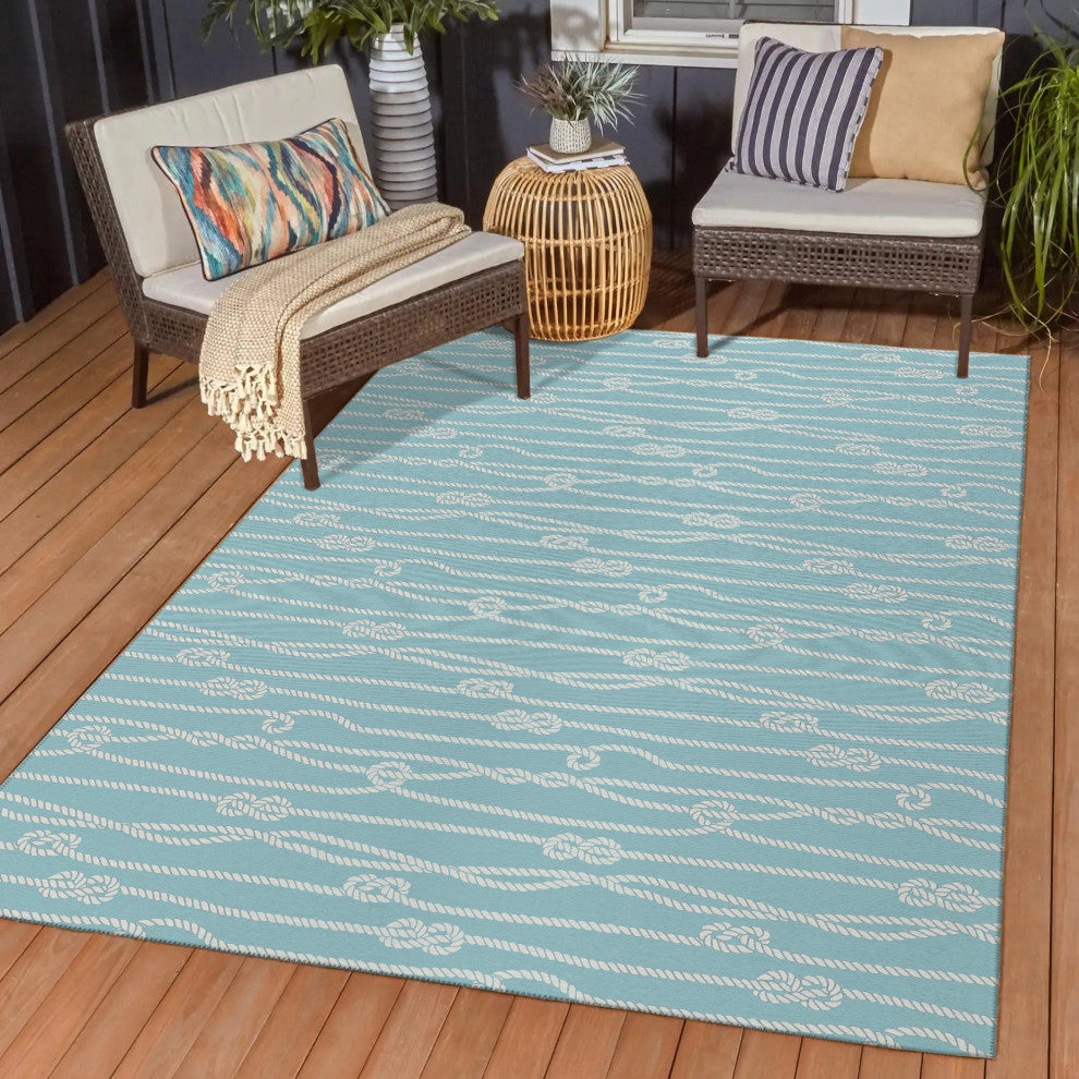 Indoor/Outdoor Harbor HA7 Lagoon Machine Washable 8' x 10' Rug