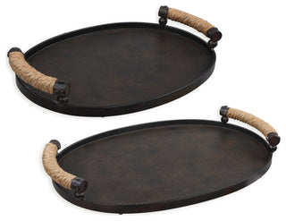 Viggo Bronze Trays, Set/2"