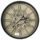Black and Ivory Vintage Gear Industrial Wall Clock