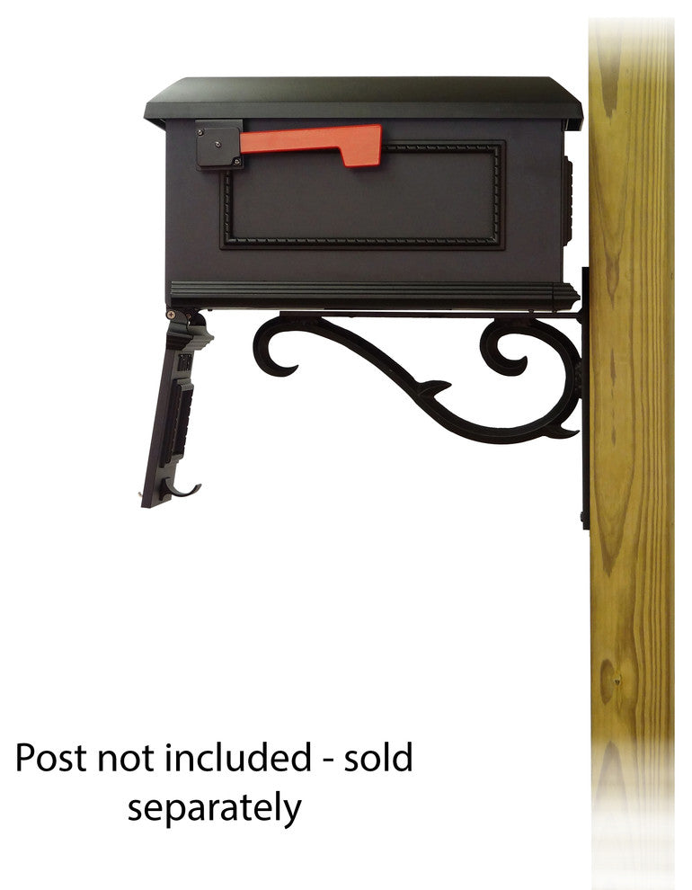 Traditional Curbside Mailbox With Sorrento Front Single Mailbox Mounting Bracket