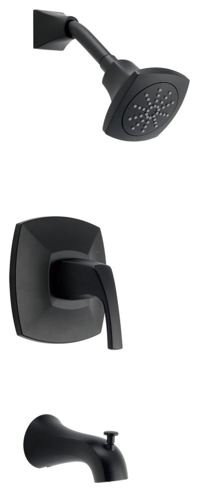 Vaughn Single Handle Tub & Shower Trim Kit 1.75gpm Chrome, Satin Black
