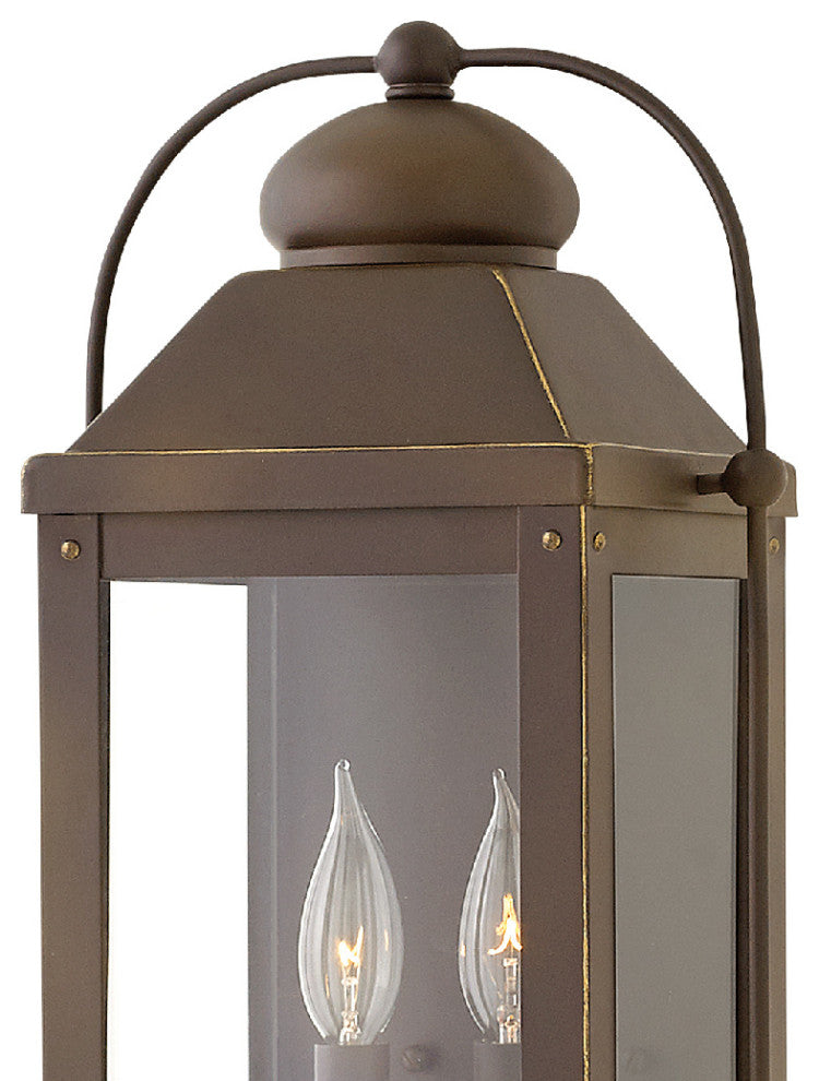 Hinkley Anchorage Medium Wall Mount Lantern, Light Oiled Bronze