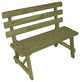 Traditional Cedar Backed Bench, Linden Leaf Stain, 5 Foot
