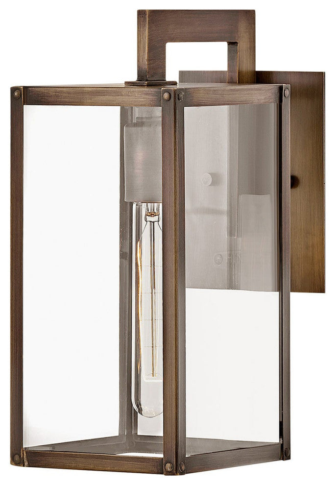 Max Small Wall Mount Lantern in Burnished Bronze