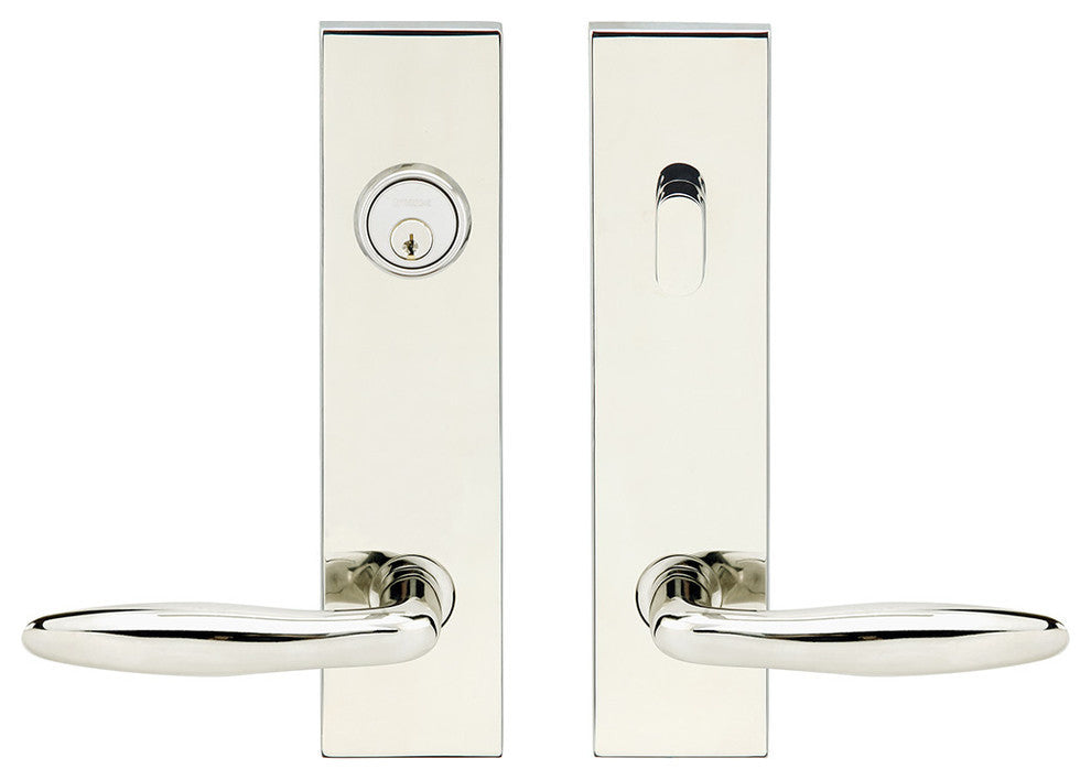 Summer Lever, Tubular Entry, Single Cylinder, LH, Polished Stainless Steel
