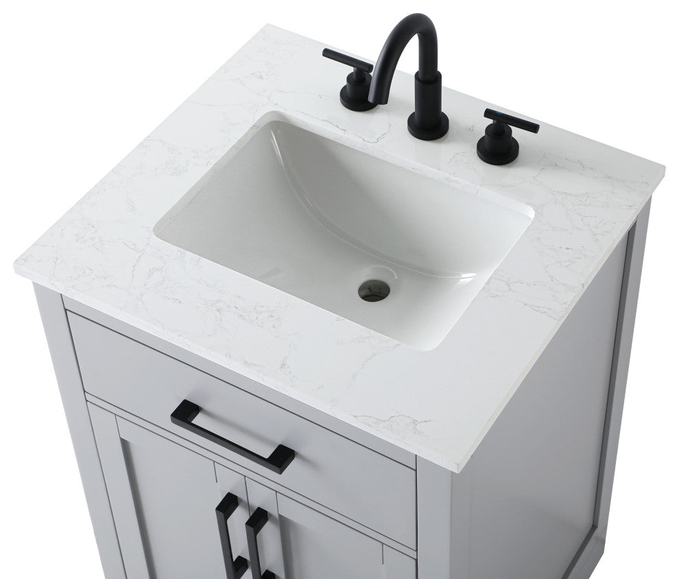 Home Living 24" Single Bathroom Vanity, Grey