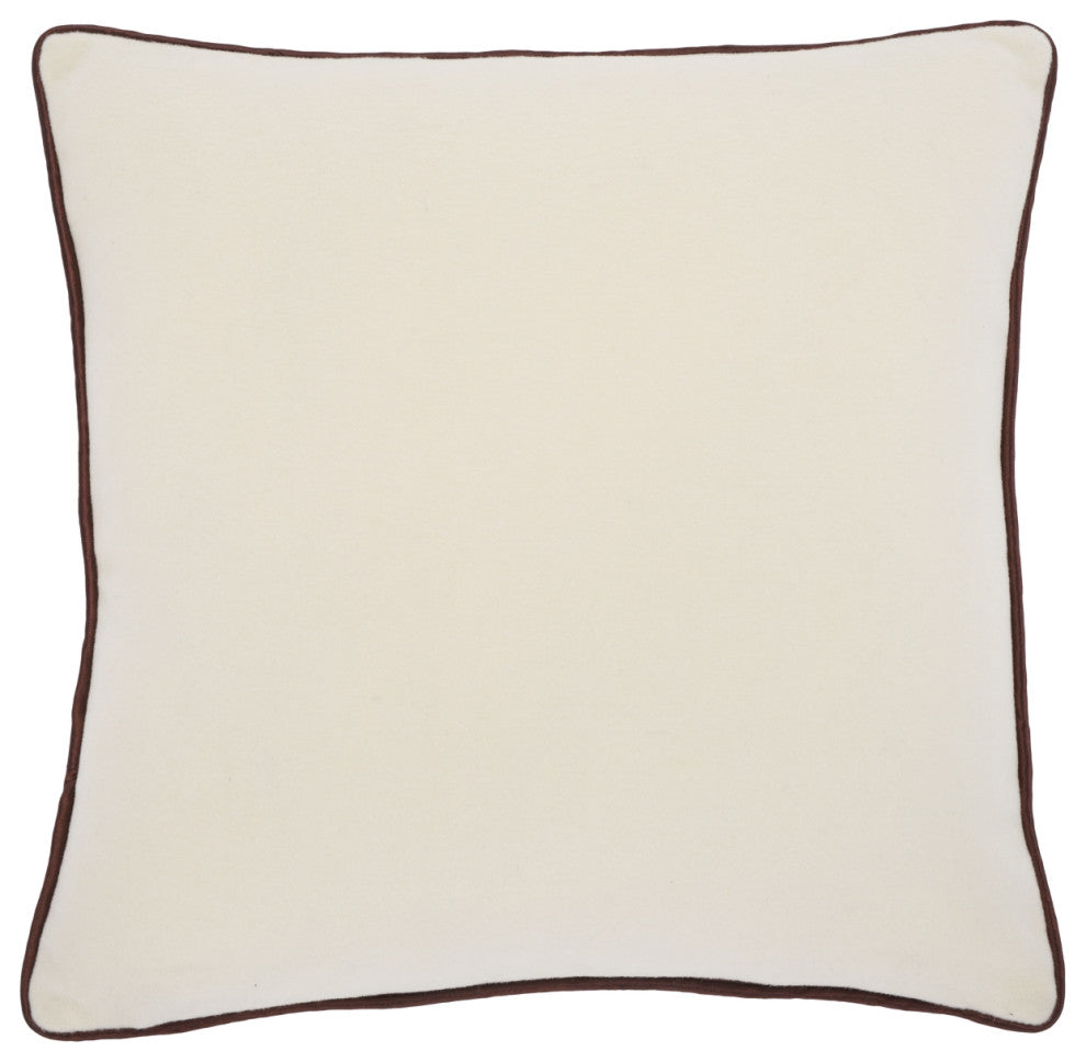 Safavieh Alaia Pillow, Ivory/Brown