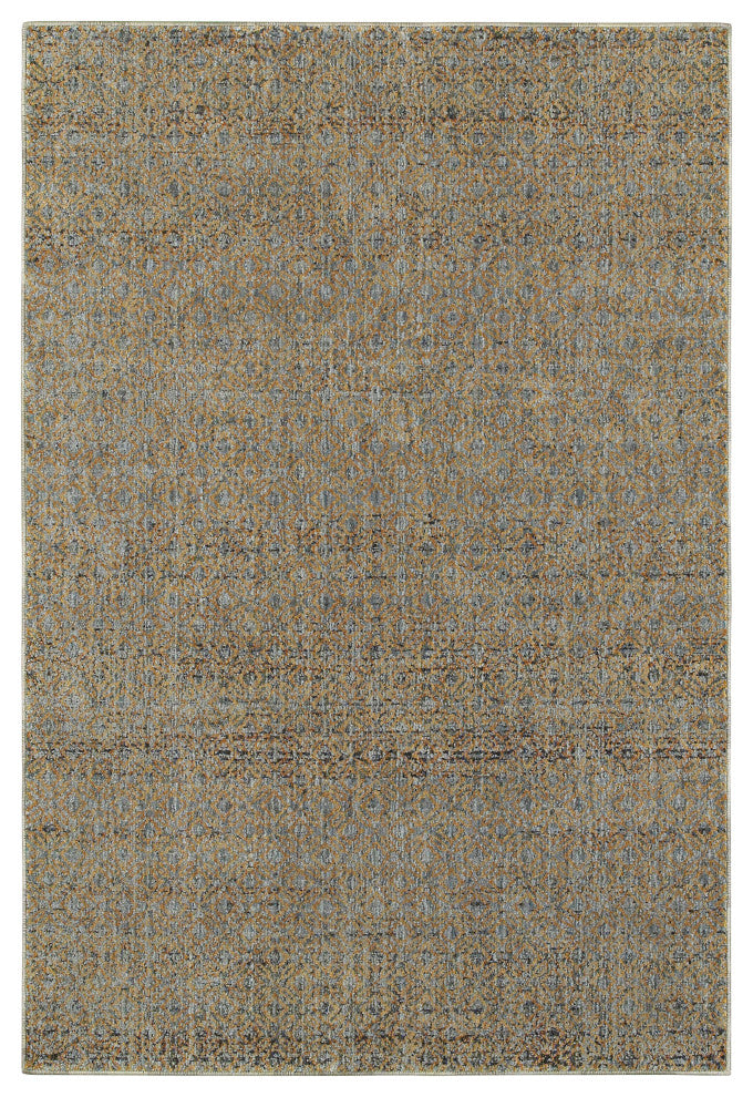 Aegina Diamonds Blue/Gold Area Rug, 3'3"x5'2"