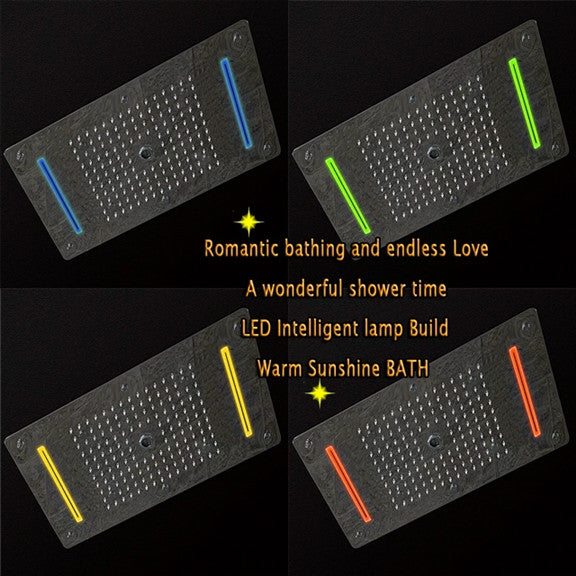 Led Rainfall Shower System, Handheld Shower, Vertical